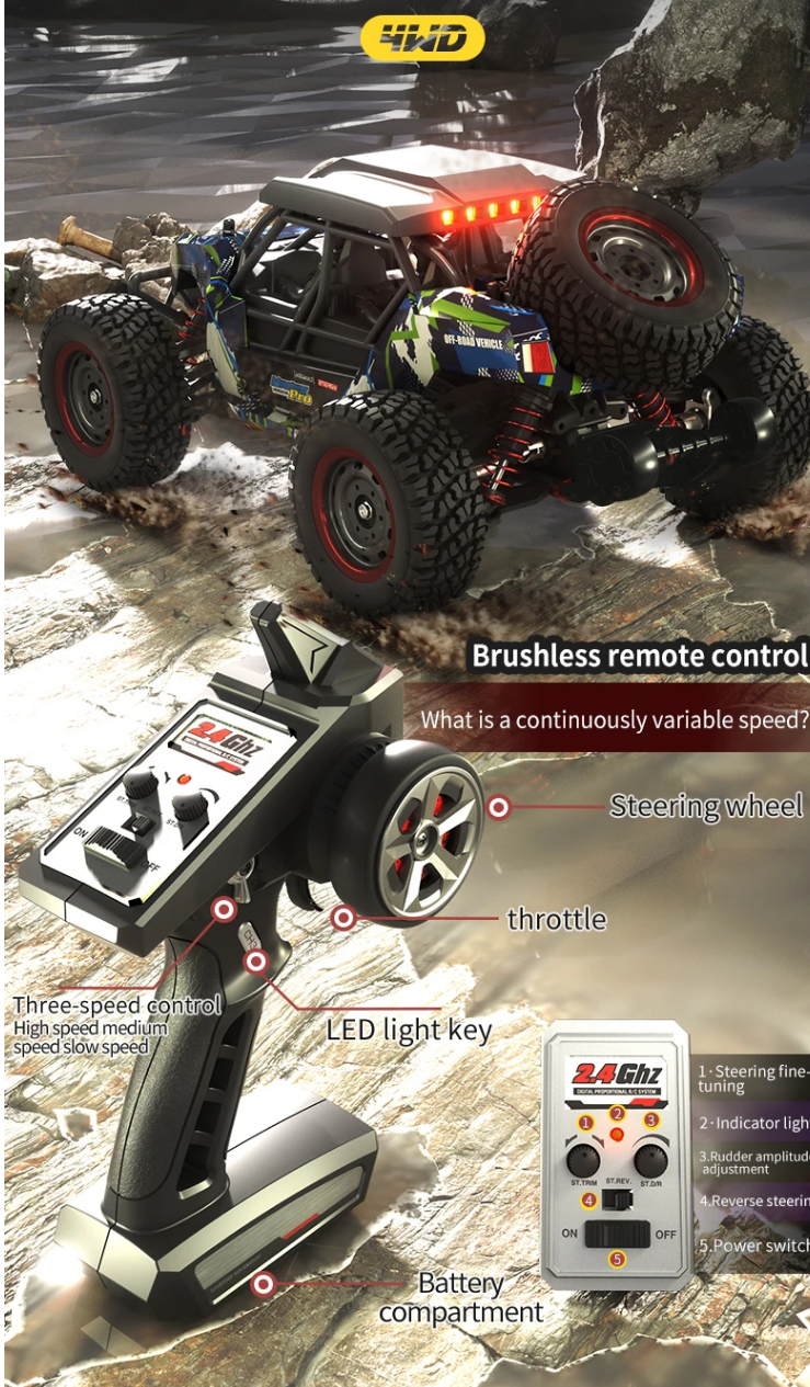 1/16 Scale R/C Buggy 7.4v Brushless SCY Adventurer PRO RTR
