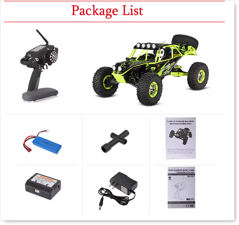 WLtoys 10428 2.4G 1/10 Scale 4WD Radio Control Electric Rock Buggy
