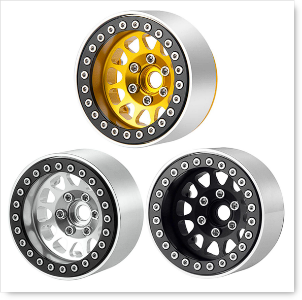 DCR 1.9" Beadlock Wheel Rim 1/10 RC Crawler Truck (SCX10 TRX4 D90 VS4-10 Gen8 MST)