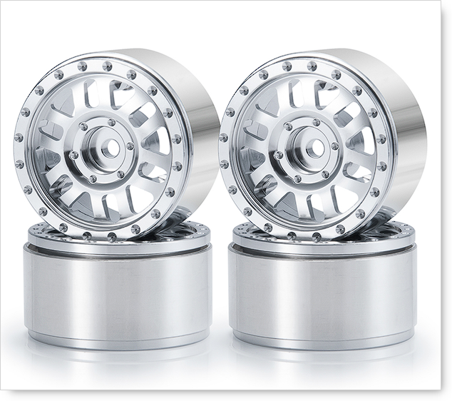 DCR 1.0" Machined Beadlock Wheels Rims for 1/24 RC Crawler (4PCS)