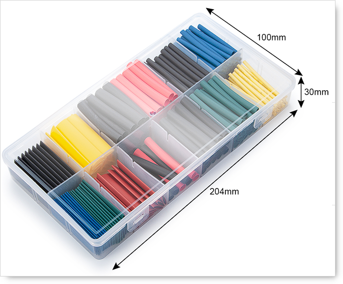 DCR 280PCS/Set Insulated Heat Shrink Tubing with Storage Box