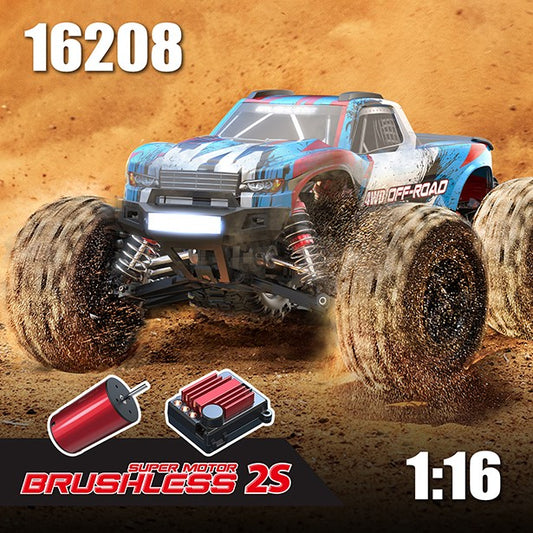 Original MJX Hyper Go 16208 Brushless Off-Road RC Monster Truck 4x4 Fast!