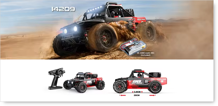 MJX HBX Hyper Go 14209 4WD 1/14 Brushless Remote Control Off-Road Racing High Speed Truck