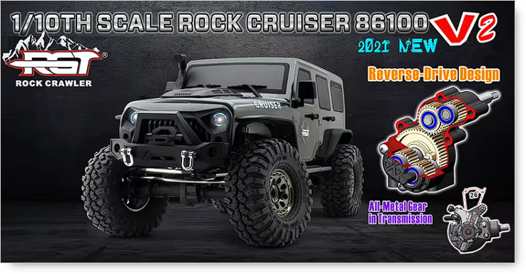 RGT R/C Rock Crawler 1:10 Scale 4wd Off Road Truck RTR