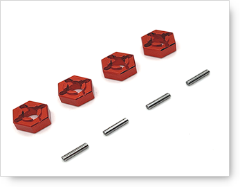 DCR CNC Aluminum 12mm Wheel Hex Set for SCY 16102, 16103, 16106