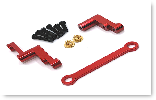 DCR CNC Aluminum Bellcrank Steering Set for MJX 16208, 16209, 16210