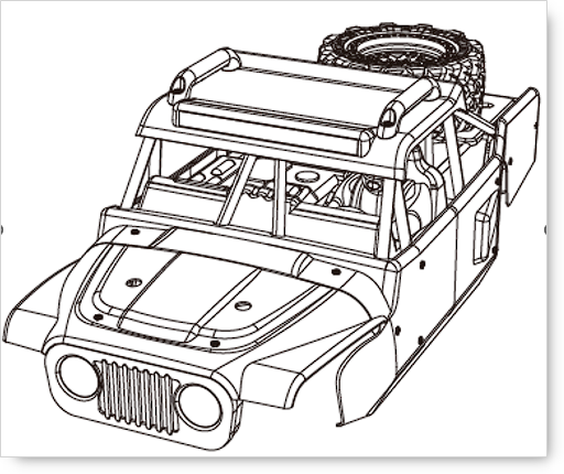 DCR MJX 14209 1/14 Body Kit 1430C