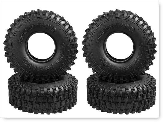 DCR 1.9" 1/10 Scale RC Rock Crawler Tire Pair 120mm