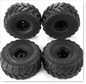 DCR 1.0" 1/24 Scale RC Monster Truck Tire Set w/Wheels!