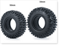 DCR 1.0" 1/24 Scale RC Rock Crawler Tire Set 50MM