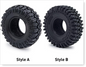 DCR 1.0" 1/24 Scale RC Rock Crawler Tire Set 58MM Style A