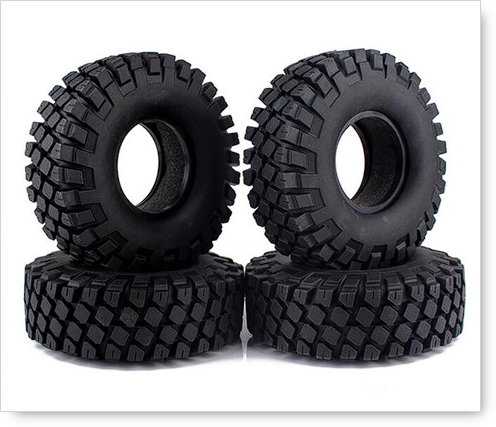 DCR 1.9" 1/10 Scale RC Rock Crawler Tire Pair 114MM