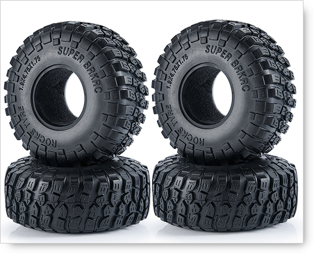 DCR 1.9" 1/10 Scale RC Rock Crawler Tire Pair 120mm All Purpose