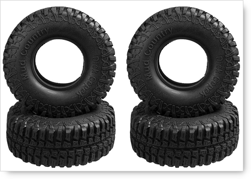 DCR 1.9" 1/10 Scale RC Rock Crawler Tire Set 100MM