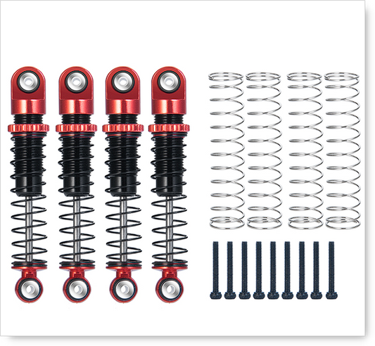 DCR 1/24 Metal Threaded Shock Set for Axial SCX24 Deadbolt C10 Wrangler Gladiator Bronco