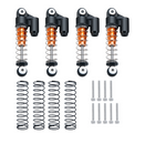 DCR 4PCS Aluminum Threaded Oil Emulsion Shocks Absorber Damper for 1/24 Axial SCX24