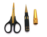 DCR 0-14mm Hole Puncher Reamer w/ Sleeve Curved Scissors Set